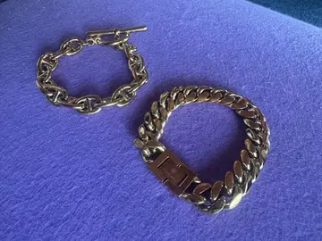 골드 체인 팔찌 2세트