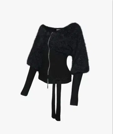S contrast zip knit theredthread Black