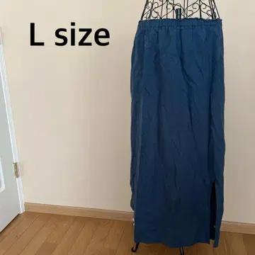 [ ladies ] 롱 스커트/맥시 길이 스커트/네이비/빅 사이즈