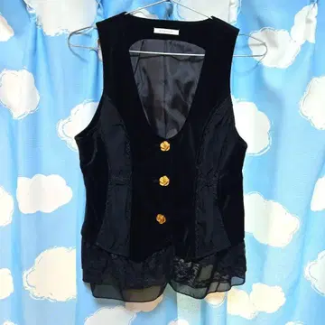 미사용 새상품 axes femme 베스트 장미 벨벳 소재 레이스