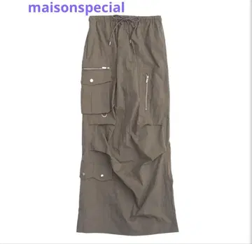 [MAISON SPECIAL] 포켓 워크 스커트/KHAKI