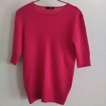 캐시미어 오부 소매 스웨터