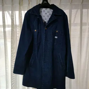 데님 롱 자켓 다크 네이비