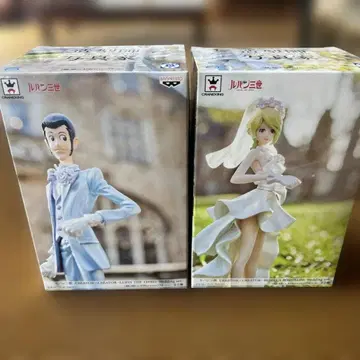 루팡 3세 웨딩 피규어 2체 세트