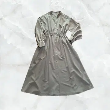 그레이 긴팔 셔츠 원피스