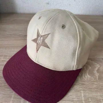 MOSSIMO 베이지 와인 레드 캡