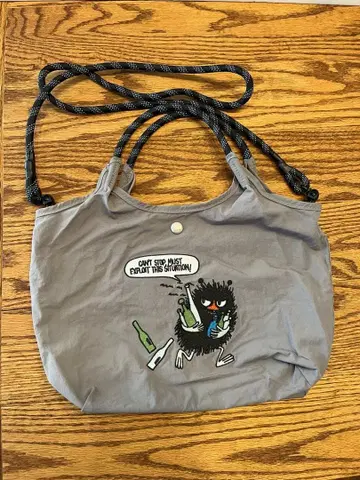 무민 스틴키 나일론 2way 토트백 (B N 그레이)