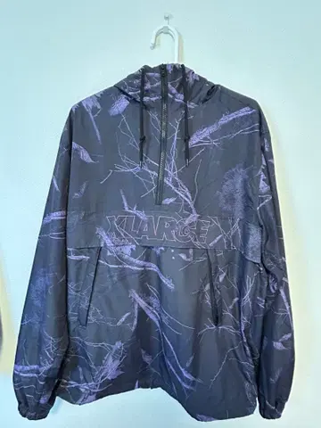 새상품급 XLARGE 나일론 자켓 S 블랙 보라색 리얼트리