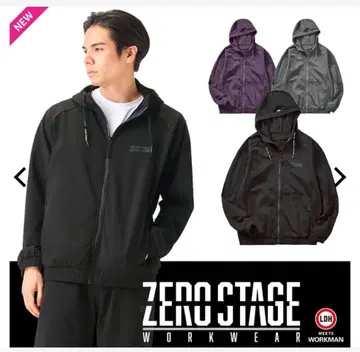 추첨 판매 WORKMAN 제로 스테이지 트리코 후드티 블랙 사이즈 M