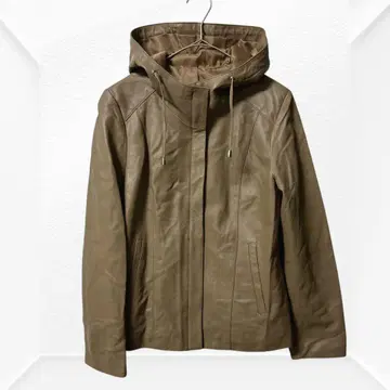 2514 posh Alma 포쉬 아로마 후드 부착 라무 가죽 자켓 M