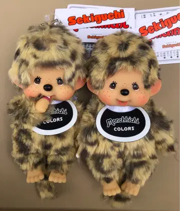 특가 택 포함 새상품 초귀염! 레오파드 무늬 봉제 인형 키링 2개 세트!