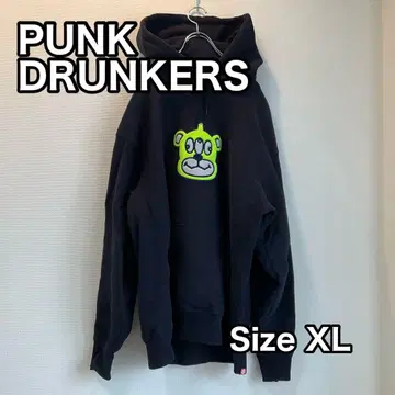 PUNK DRUNKERS XL 후드티 블랙 검정 펑크 드렁커스
