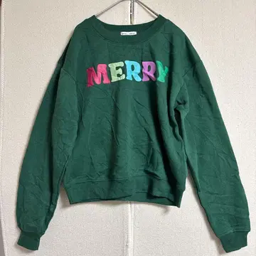 better together MERRY 맨투맨 그린 [ XS 사이즈 ]