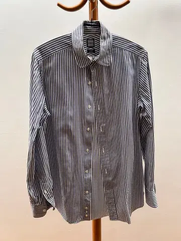 BEAMS F 슬림핏 스트라이프 셔츠 15 38