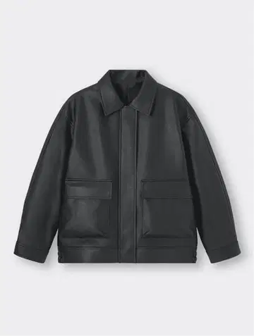 [ GU 완판템 ] 인조 가죽 오버 사이즈 자켓 S