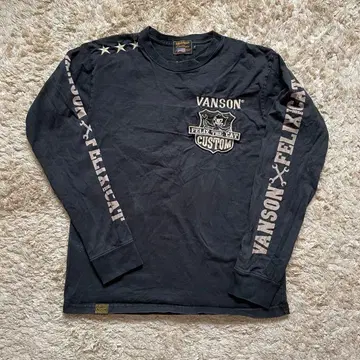 VANSON 블랙 긴팔 T셔츠