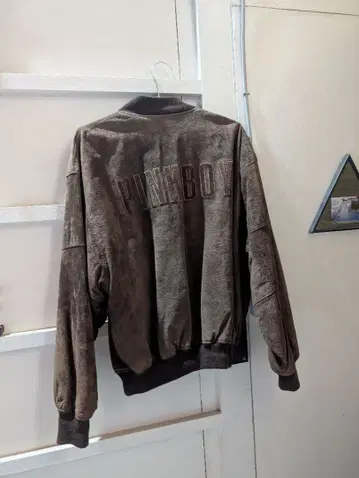 레어 구제 의류 PINK BOY 스웨이드 봄버 자켓