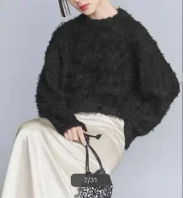 BEAUTY&YOUTH 튤 테이프 니트 풀오버