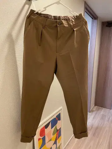 UNITED TOKYO 브라운 플리츠 슬랙스