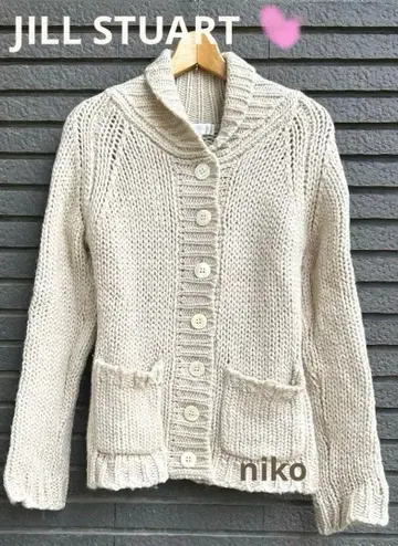 JILL STUART 코위찬 가디건 울