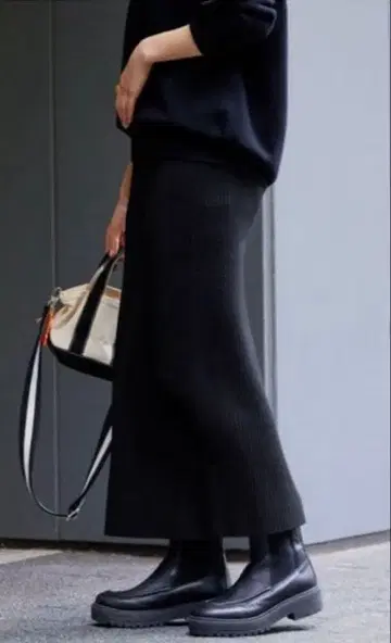 FRAMeWORK 리브 스트레이트 스커트