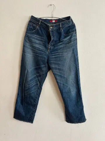 [ 사이즈 2 ] 다크 블루 스트레이트 레그 데님