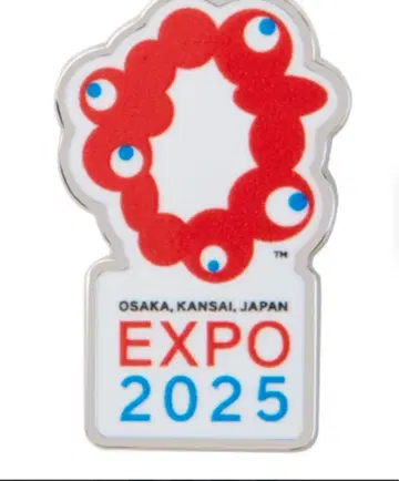 간사이 만박 EXPO 2025 미야쿠미야쿠 공식 로고 마크 핀 배지 핀즈