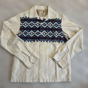 WEIRDO YETI 기하학 패턴 긴팔 셔츠