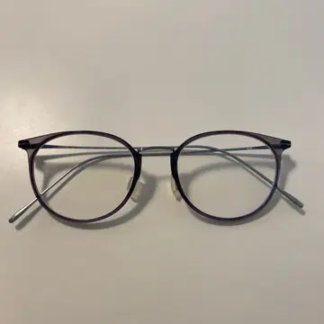 그레이 메탈 라운드 안경