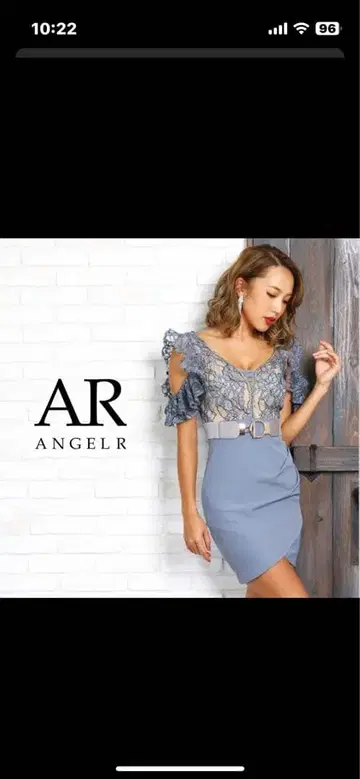 AngelR 엔젤알 플라워 레이스 미니 드레스