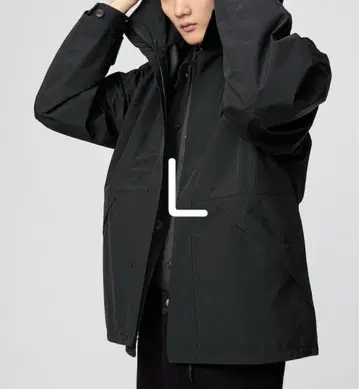 UNIQLO U 블록테크 유틸리티 후드티 블랙 L