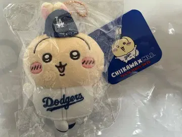 치이카와 MLB 콜라보 다저스 토끼 미사용 미개봉 마스코트 키링
