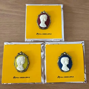미세스 그린 애플 Mrs. GREEN APPLE 카메오 핀즈 3개