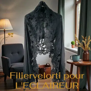 L'ECLAIREUR 레클레르 레이스 엣지 스톨 블랙