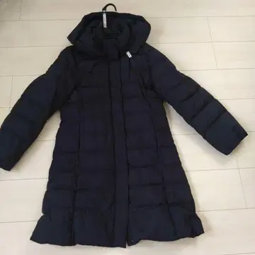 UNTITLED 후드 부착 롱 기장 네이비 다운 자켓