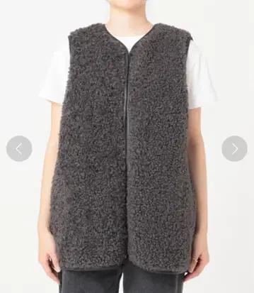 저널 스탠다드 리룸 컬리 인조 모피 베스트