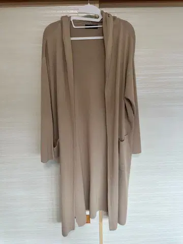 GREEN LABEL RELAXING 후드 부착 롱 가디건