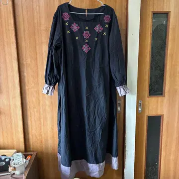 SMILE LAND 자수 롱 원피스 6L 사이즈