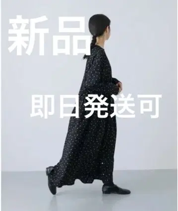 새상품 카구레 도트 코듀로이 2WAY 원피스 블랙 원피스