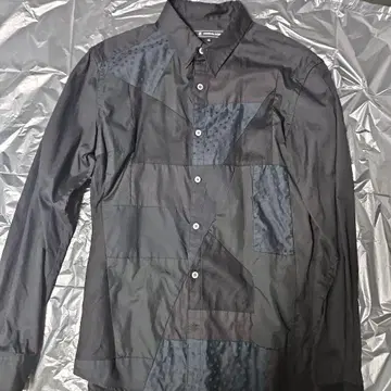 ANREALAGE 블랙 셔츠 패치워크 48