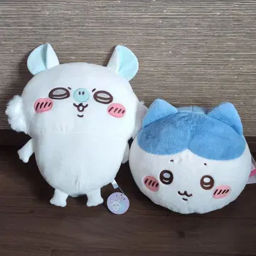 치이카와 모몽가 BIG 봉제 인형 하치와레 돔 쿠션 2점 세트