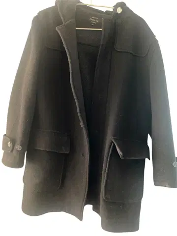 울 블랙 피코트