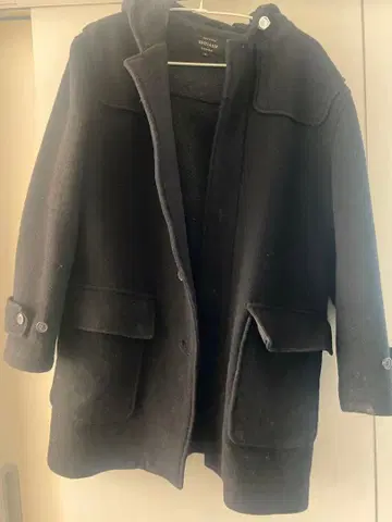 울 블랙 피코트