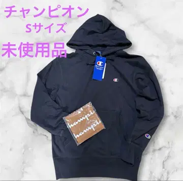 챔피온 후드 맨투맨 블랙 S 사이즈 에코백 포함 [ 미사용품 ]