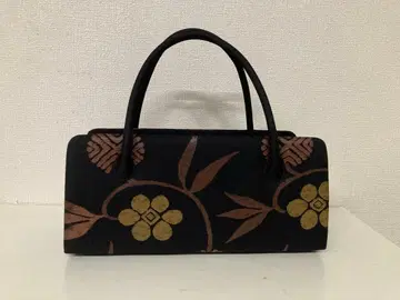 순수 실크 니시진 비단 기모노 가방