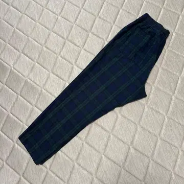 nest Robe 네이비/그린 체크 캐주얼 팬츠