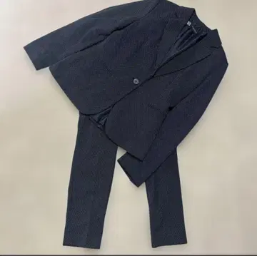 ZARA 네이비 도트 무늬 수트 셋업