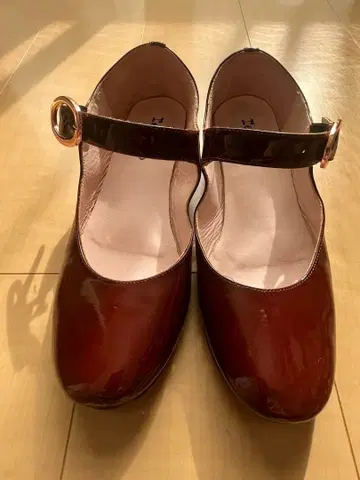 레페토 스트랩 슈즈 와인 레드 39 새상품급