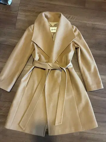 ROPE 빅 칼라 코트 캐시미어 롱 코트 여배우 옷깃 카멜 M 38