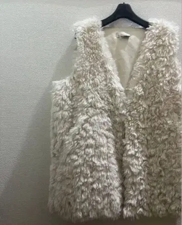 GALLARDAGALANTE NAVY 개럴개런트 퍼 베스트 화이트